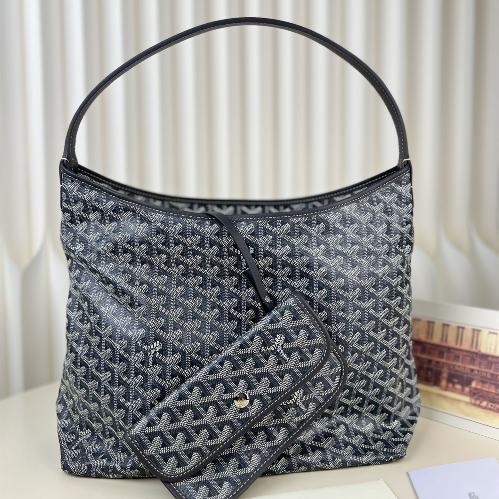 高仿Goyard*Hobo系列BOHEMEP單肩子母手袋灰色免檢版