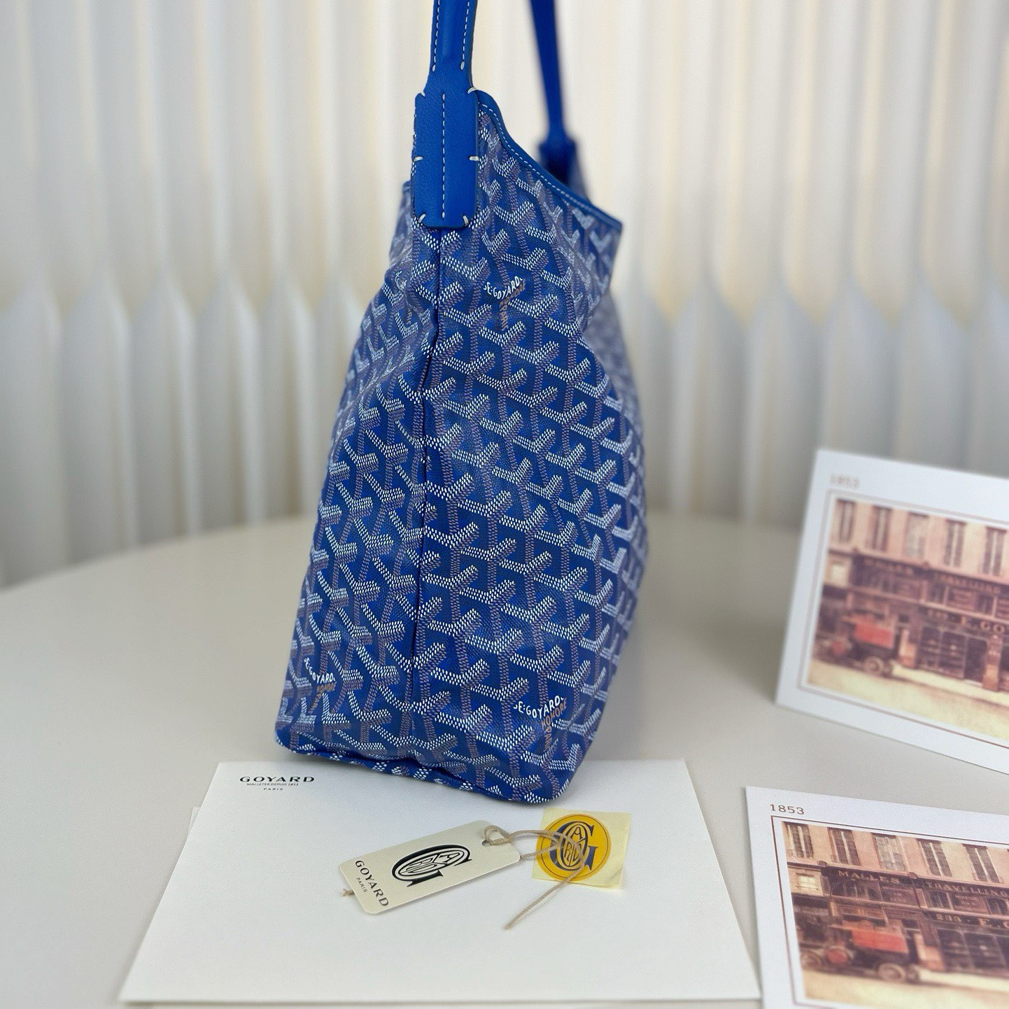 高仿Goyard*Hobo系列BOHEMEZ單肩子母手袋藍色免檢版