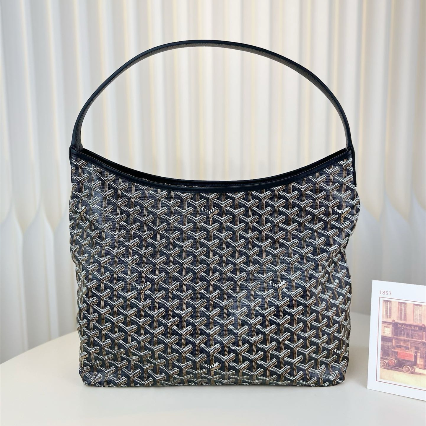 高仿Goyard*Hobo系列BOHEMER單肩子母手袋黑色免檢版