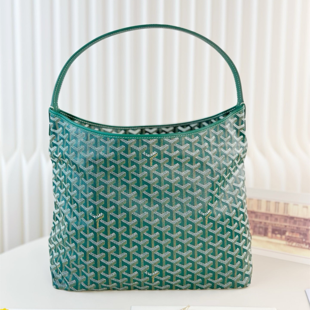 高仿Goyard*Hobo系列BOHEMEU單肩子母手袋綠色免檢版