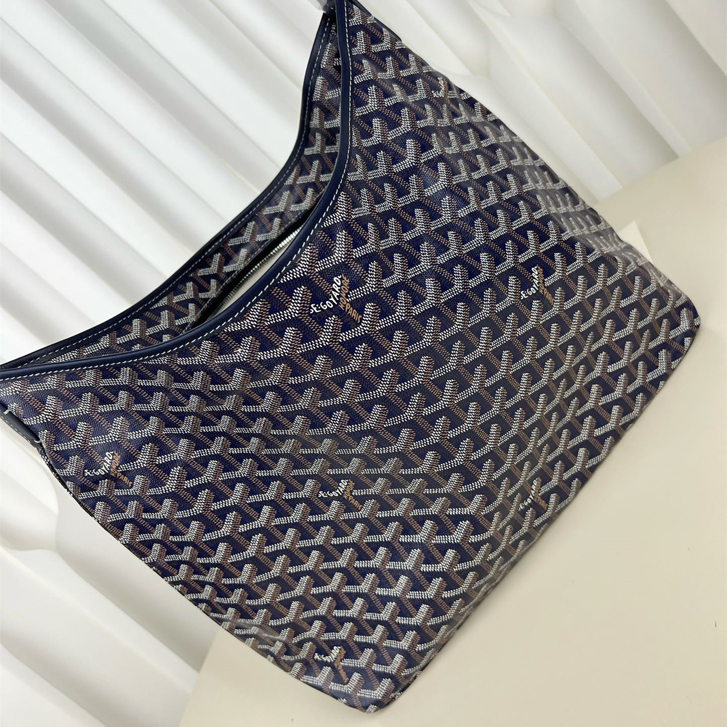 高仿Goyard*Hobo系列BOHEMEB單肩子母手袋深藍免檢版