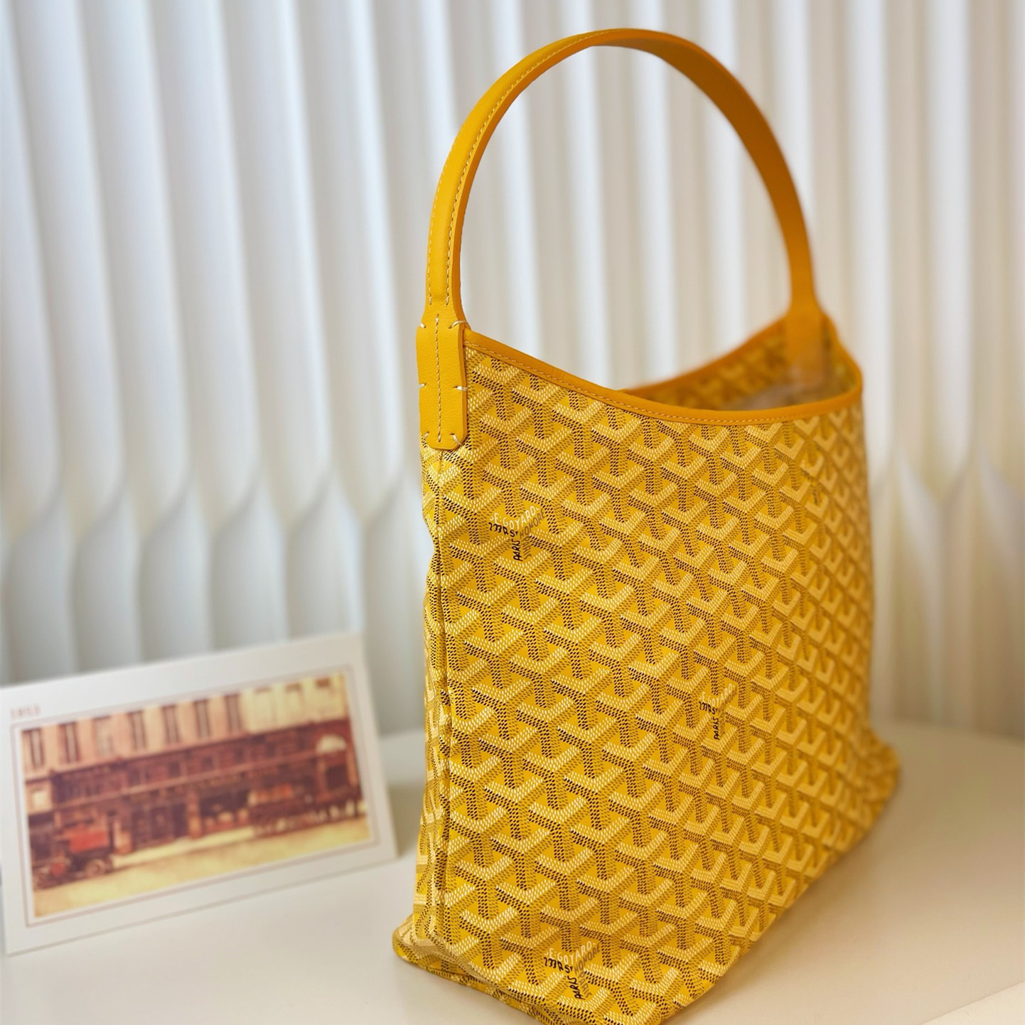 高仿Goyard*Hobo系列BOHEMEQ單肩子母手袋黃色免檢版