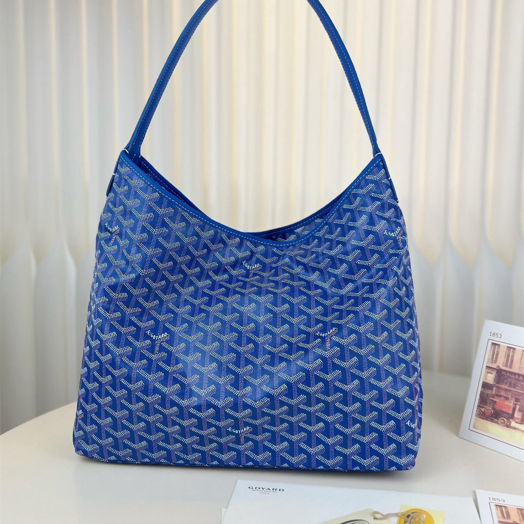 高仿Goyard*Hobo系列BOHEMEZ單肩子母手袋藍色免檢版
