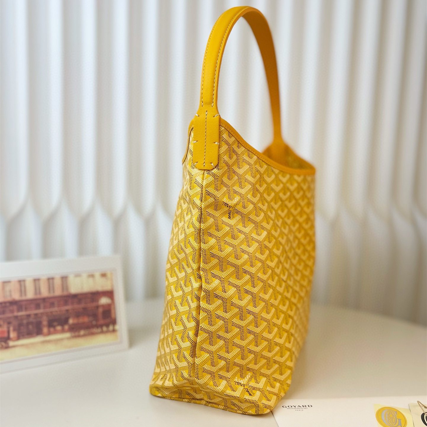 高仿Goyard*Hobo系列BOHEMEQ單肩子母手袋黃色免檢版