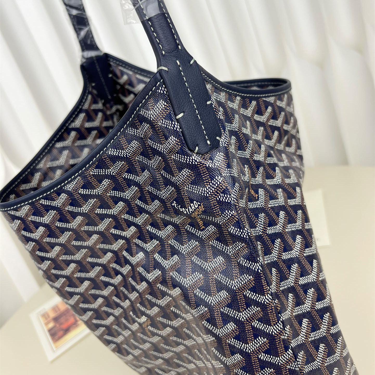 高仿Goyard*Hobo系列BOHEMEB單肩子母手袋深藍免檢版