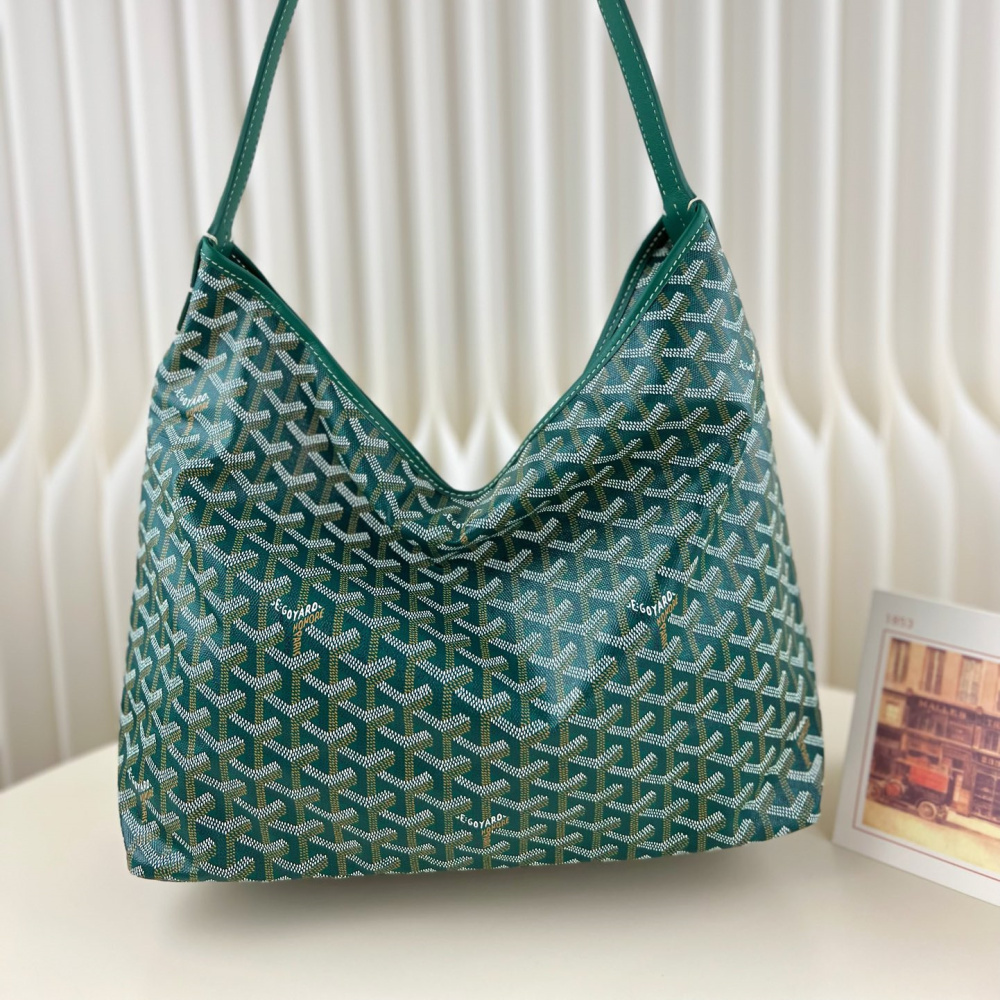 高仿Goyard*Hobo系列BOHEMEU單肩子母手袋綠色免檢版