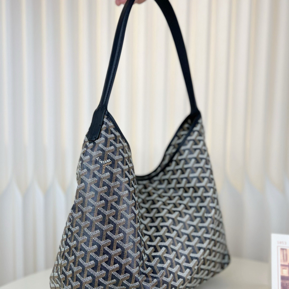 高仿Goyard*Hobo系列BOHEMER單肩子母手袋黑色免檢版
