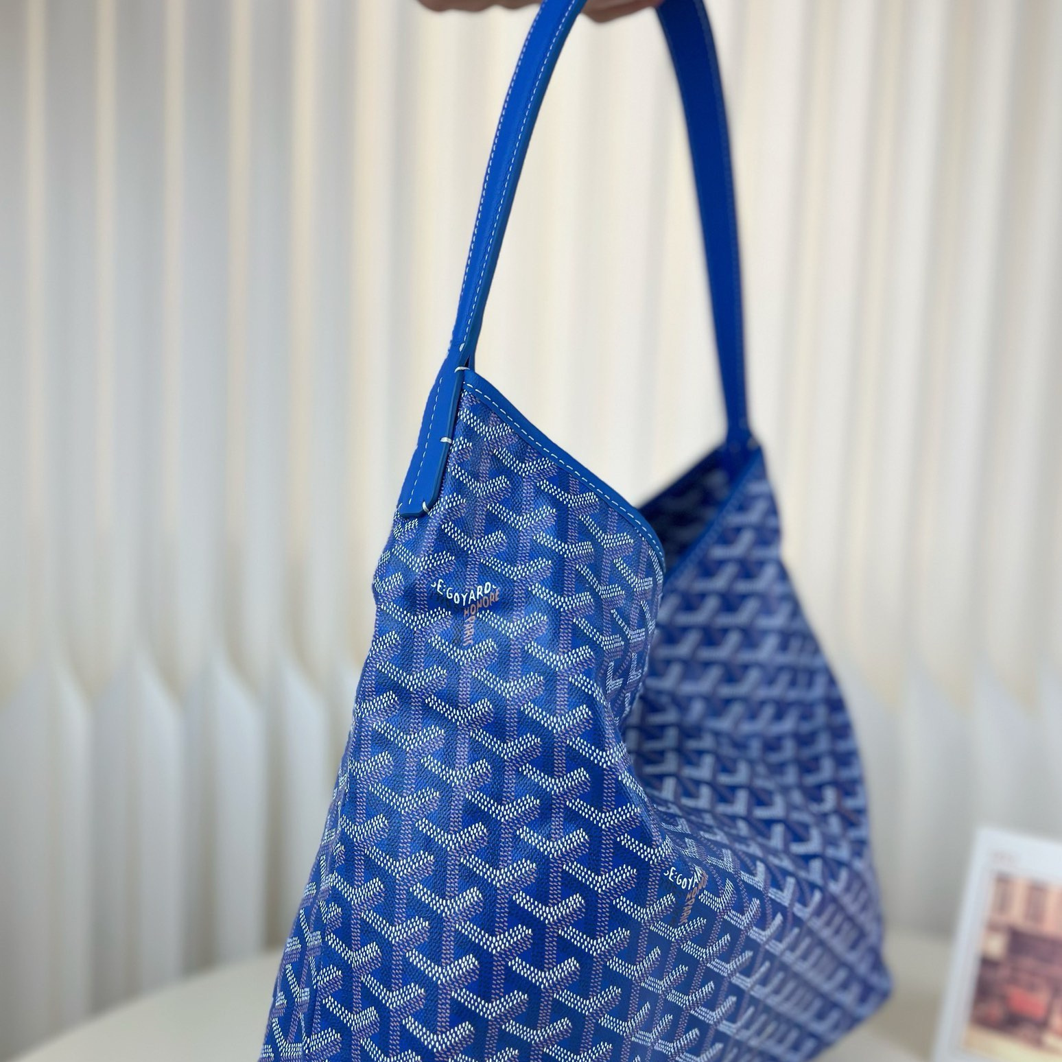 高仿Goyard*Hobo系列BOHEMEZ單肩子母手袋藍色免檢版