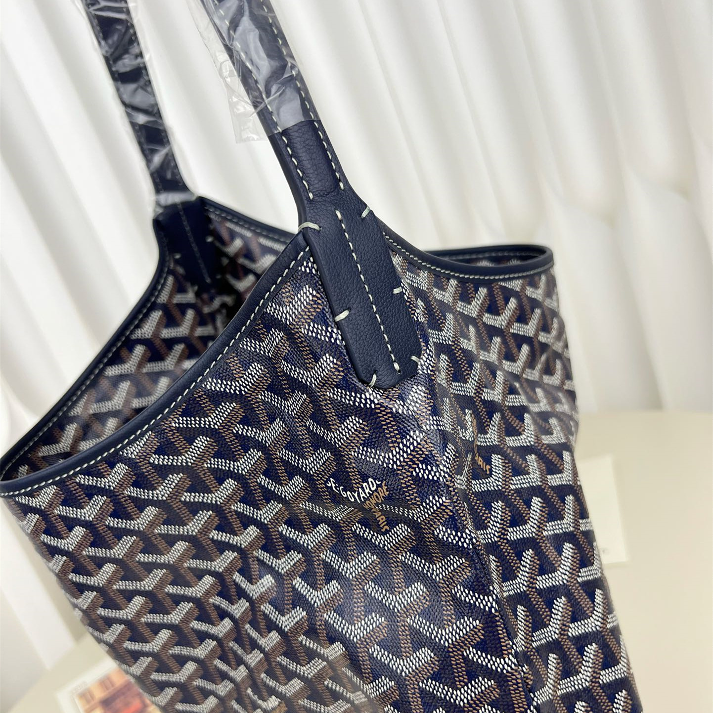 高仿Goyard*Hobo系列BOHEMEB單肩子母手袋深藍免檢版