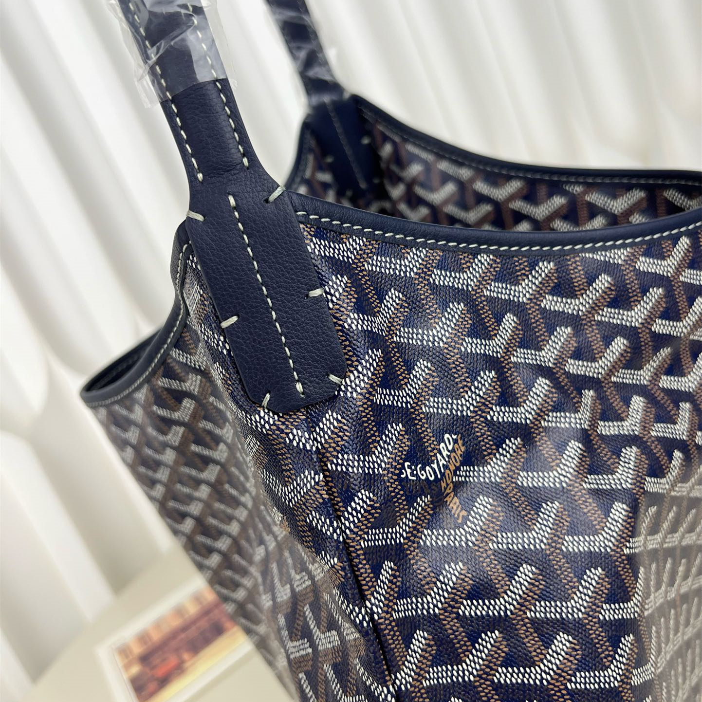 高仿Goyard*Hobo系列BOHEMEB單肩子母手袋深藍免檢版