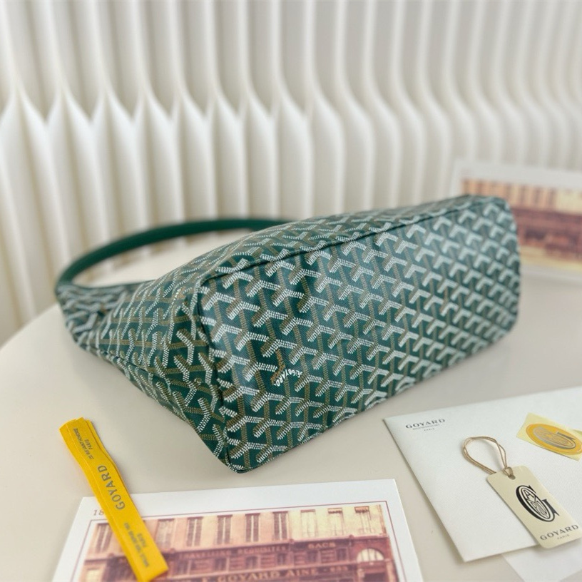 高仿Goyard*Hobo系列BOHEMEU單肩子母手袋綠色免檢版