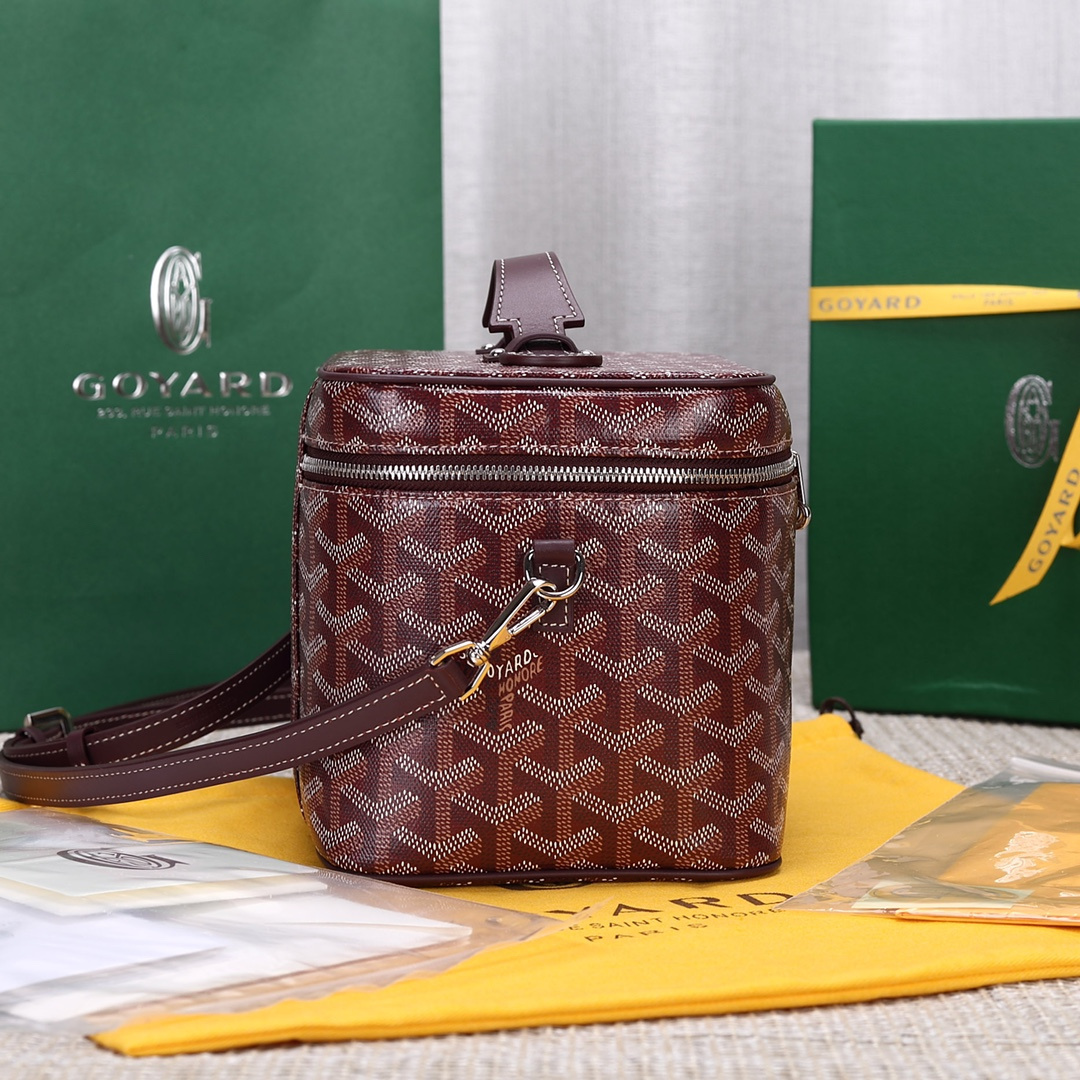 高仿Goyard*Muse系列MUSEVA3單價盒子包朱紅免檢版