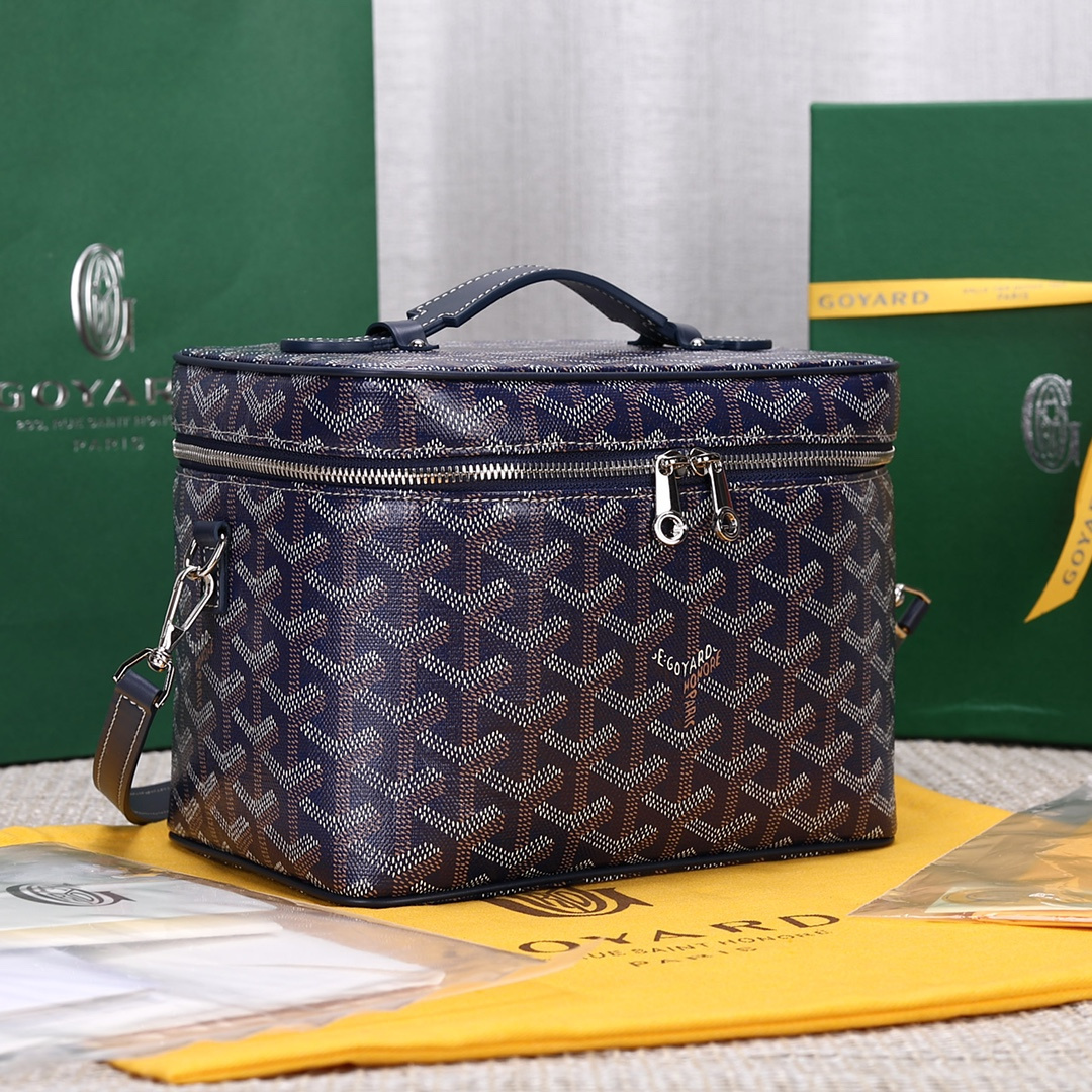 高仿Goyard*Muse系列MUSEVA2單價盒子包深藍免檢版