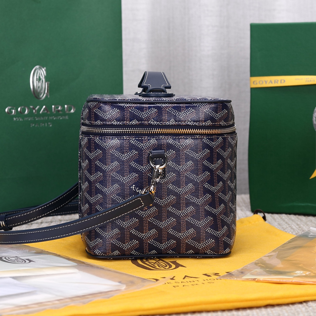 高仿Goyard*Muse系列MUSEVA2單價盒子包深藍免檢版