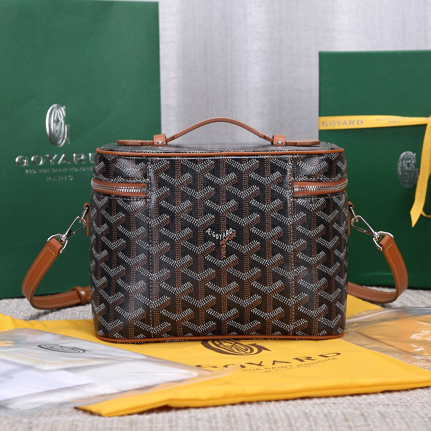 高仿Goyard*Muse系列MUSEVA4單價盒子包棕色免檢版