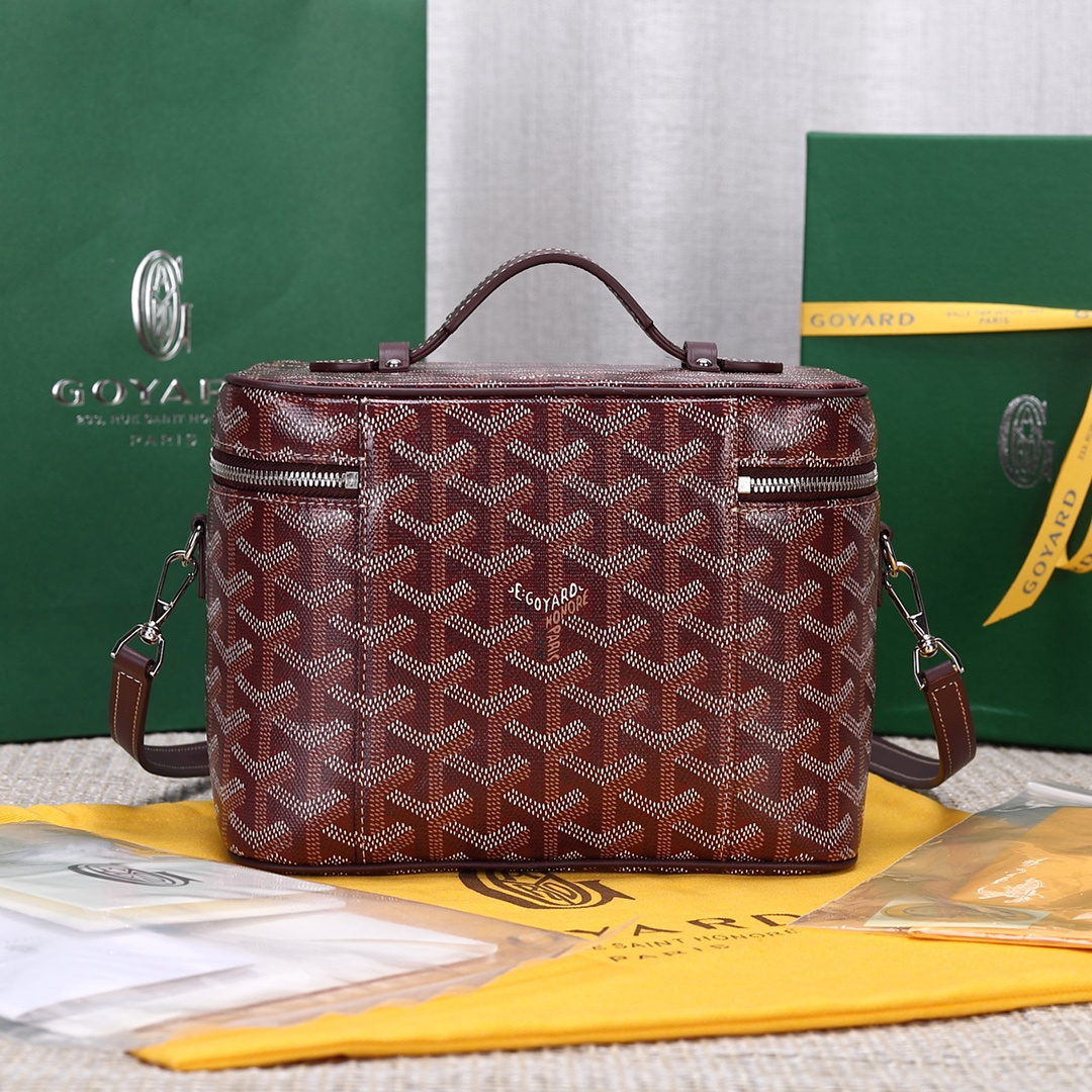 高仿Goyard*Muse系列MUSEVA3單價盒子包朱紅免檢版