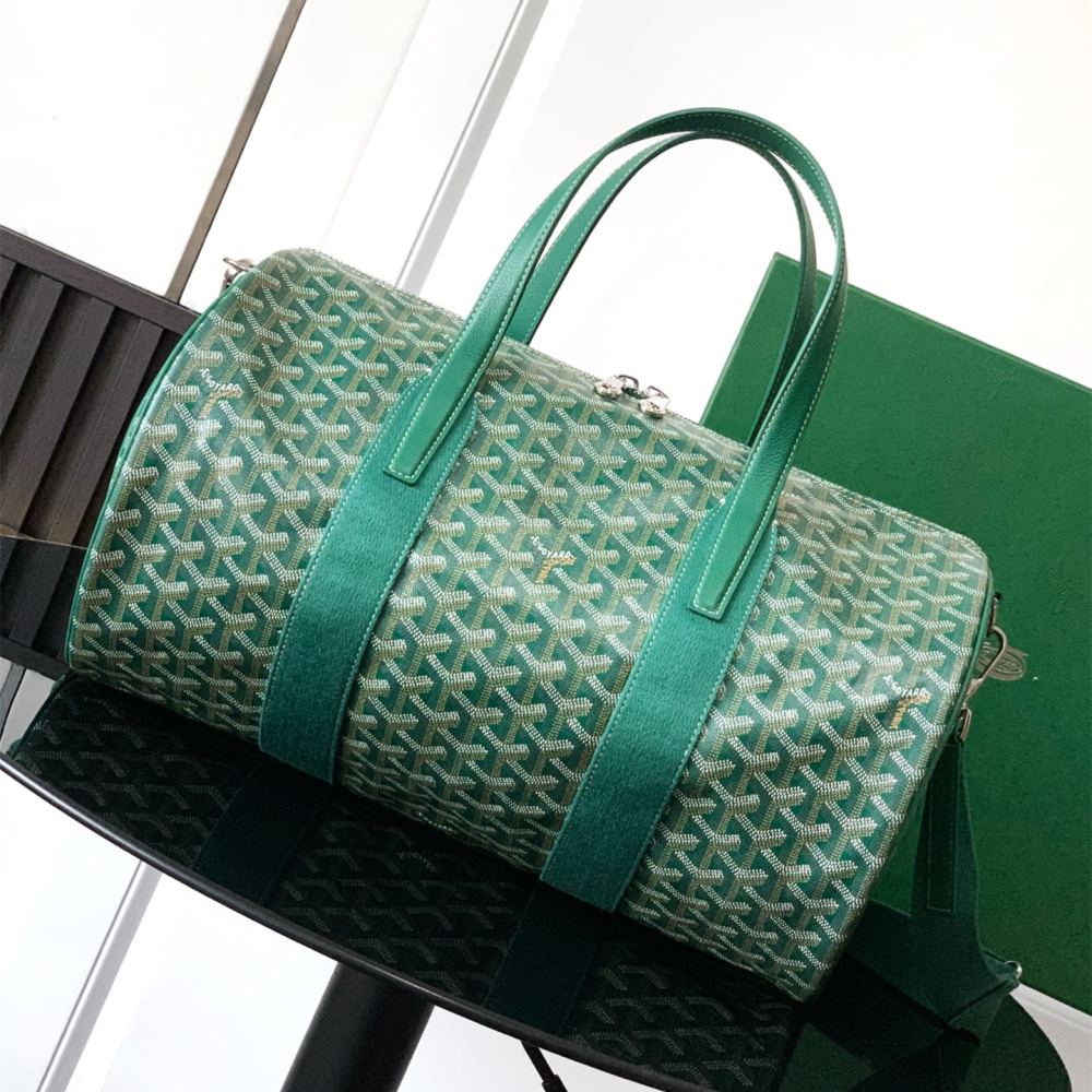 高仿Goyard*BARREL1運動手提旅行袋40綠色免檢版