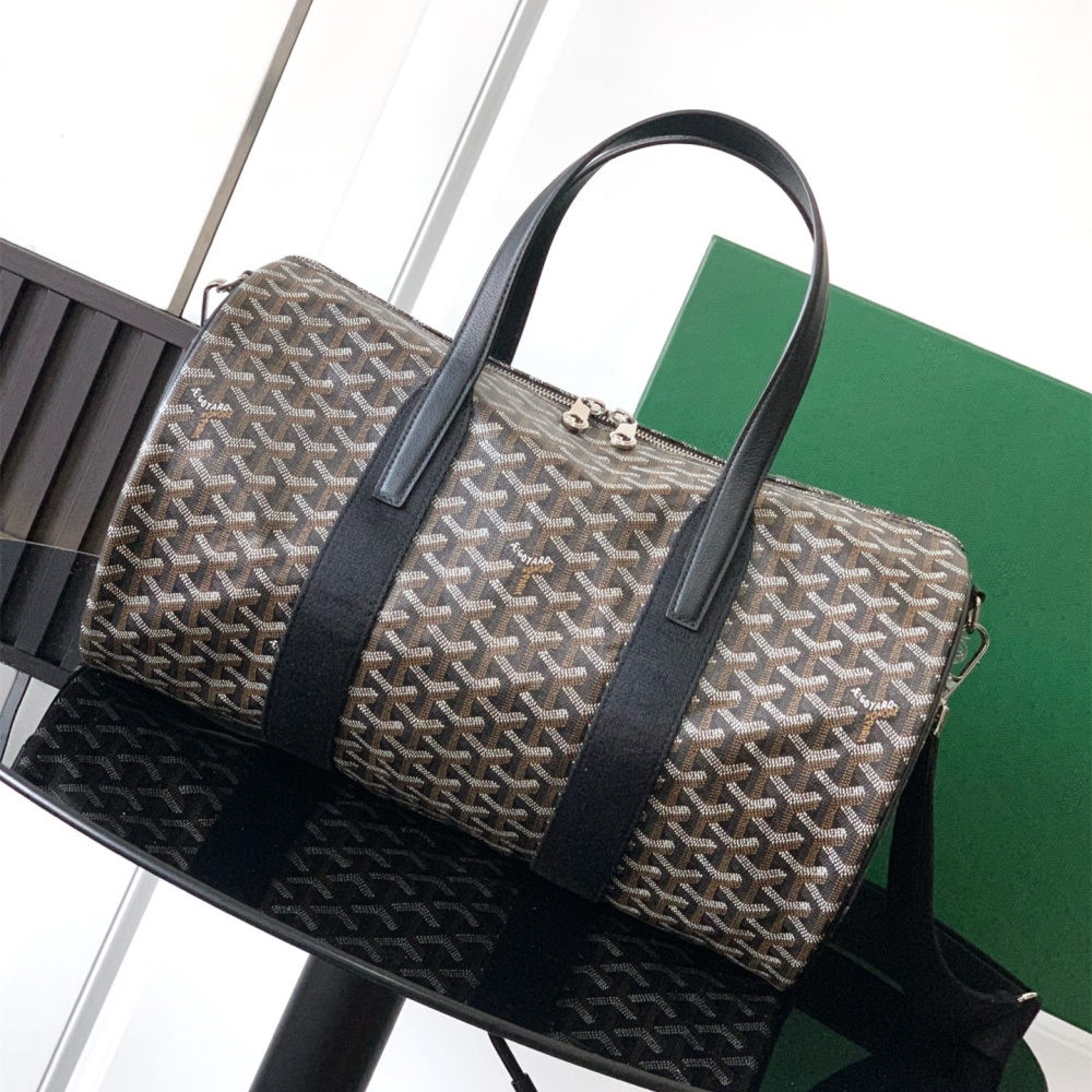 高仿Goyard*BARREL6運動手提旅行袋40黑色免檢版