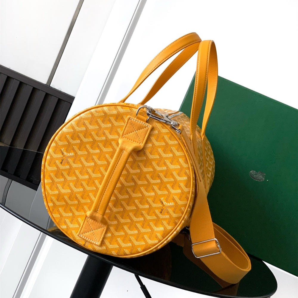 高仿Goyard*BARREL10運動手提旅行袋40黃色免檢版