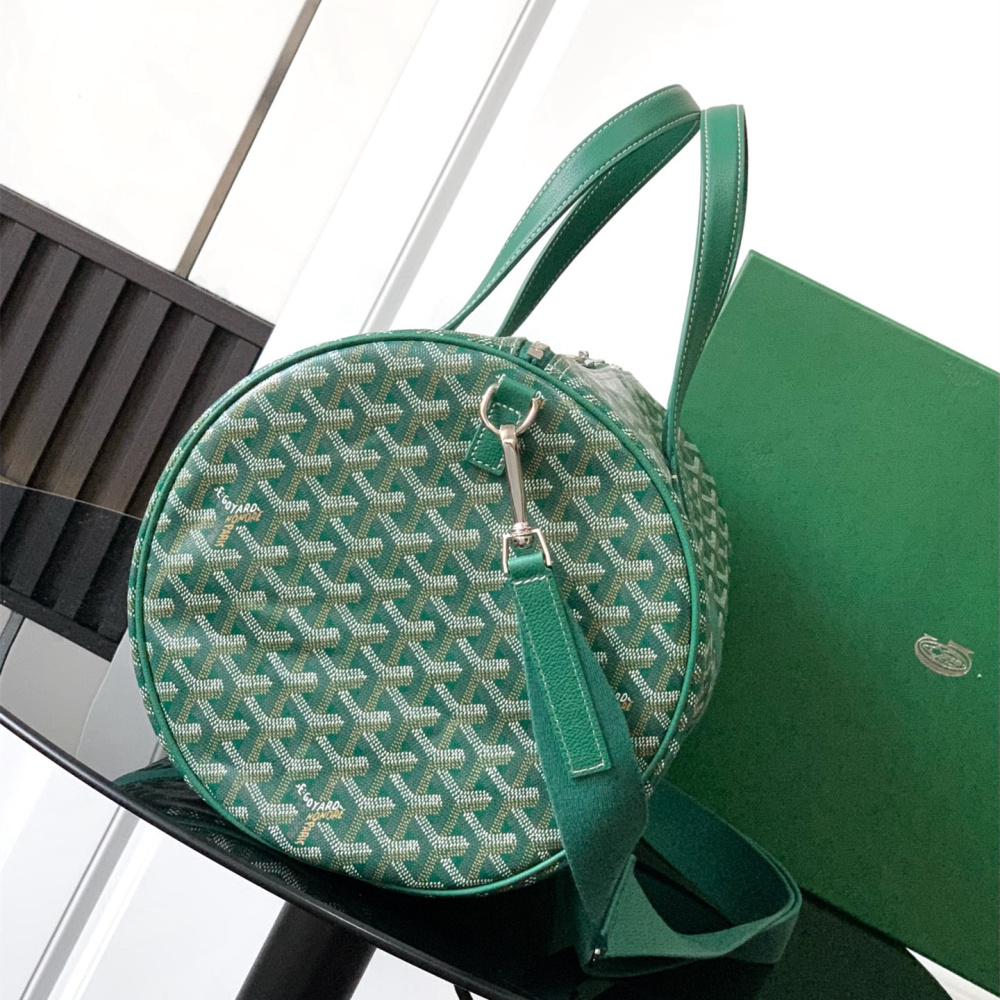 高仿Goyard*BARREL1運動手提旅行袋40綠色免檢版