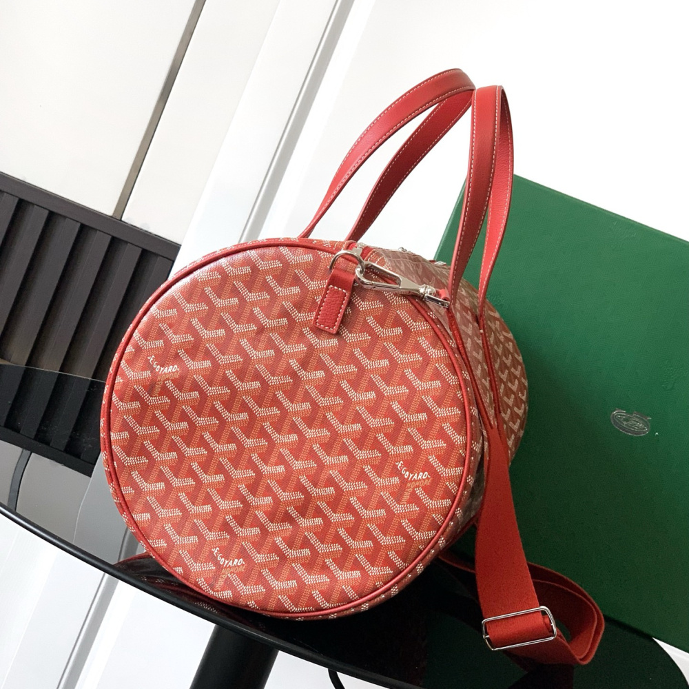 高仿Goyard*BARREL9運動手提旅行袋40紅色免檢版
