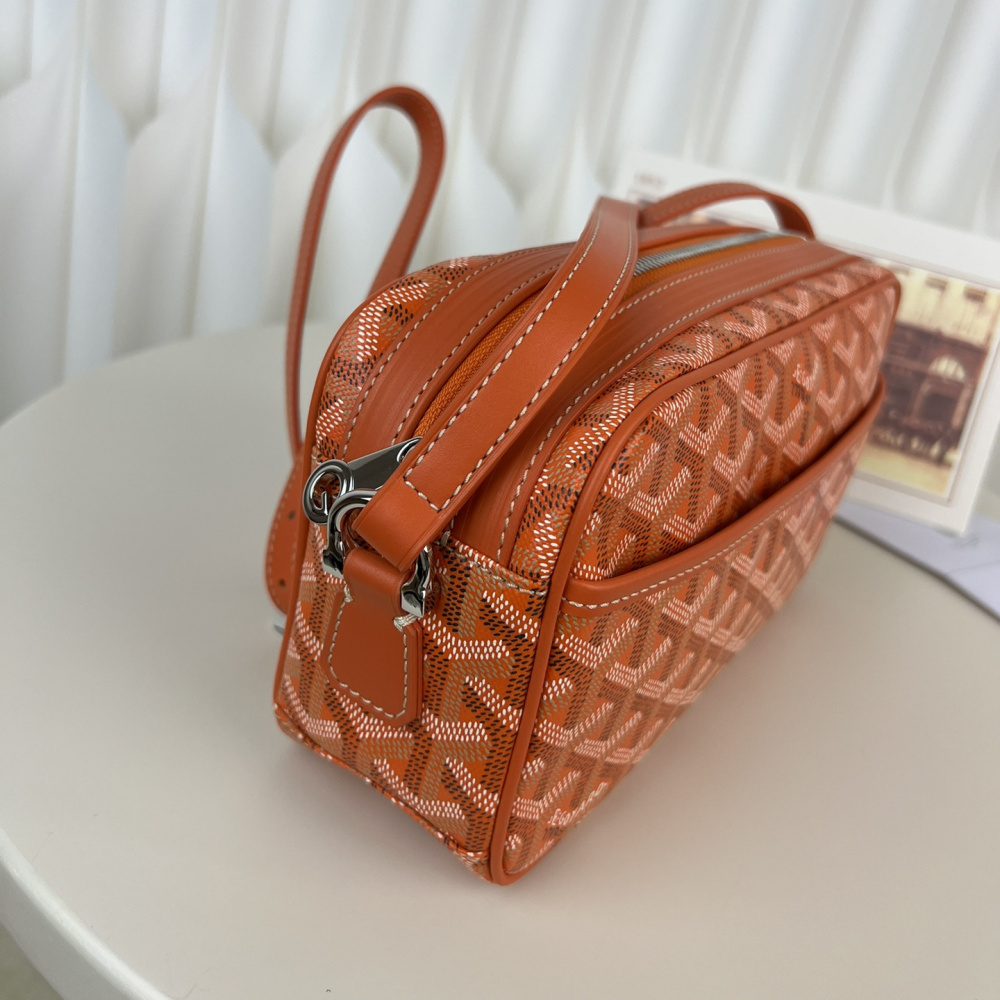 高仿Goyard*CAPVEP11相機郵差包橙色小號免檢版