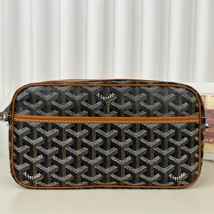 高仿Goyard*CAPVEP4相機郵差包棕色小號免檢版
