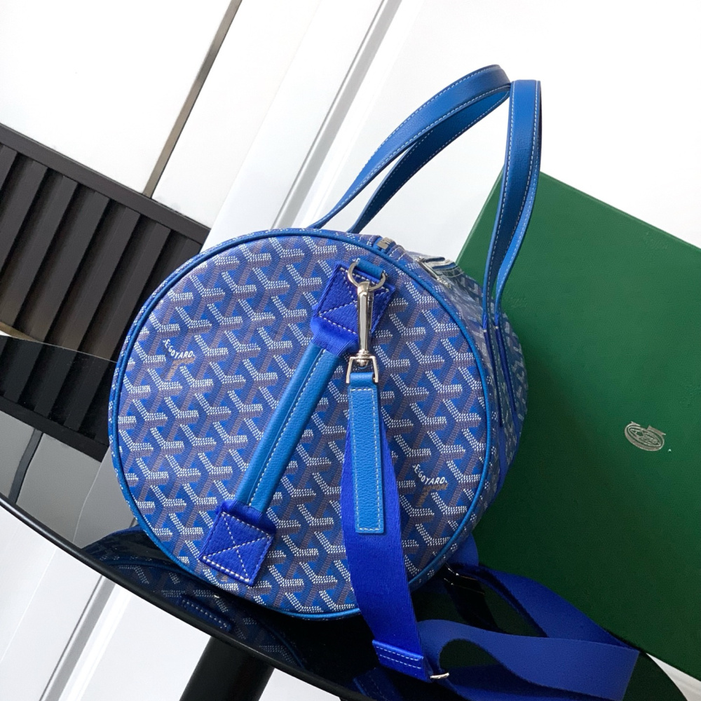 高仿Goyard*BARREL5運動手提旅行袋40藍色免檢版