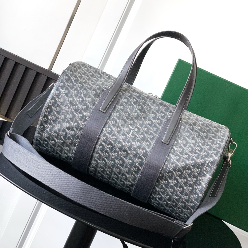 高仿Goyard*BARREL4運動手提旅行袋40灰色免檢版