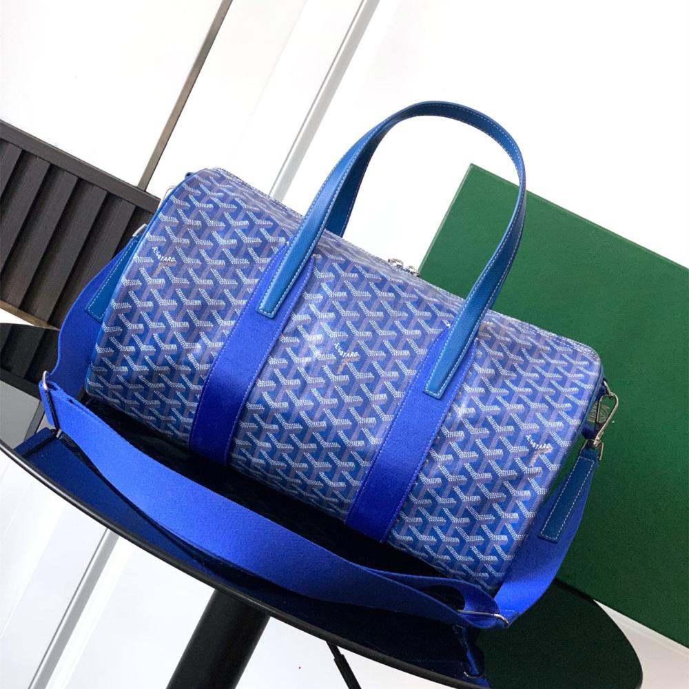 高仿Goyard*BARREL5運動手提旅行袋40藍色免檢版