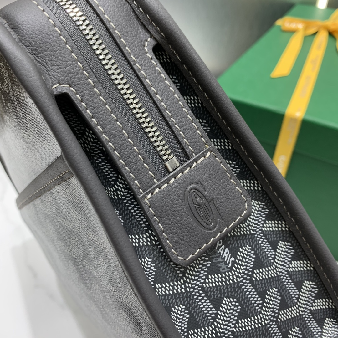 高仿Goyard*JOUVEN4多功能洗漱手拿包灰色小號免檢版