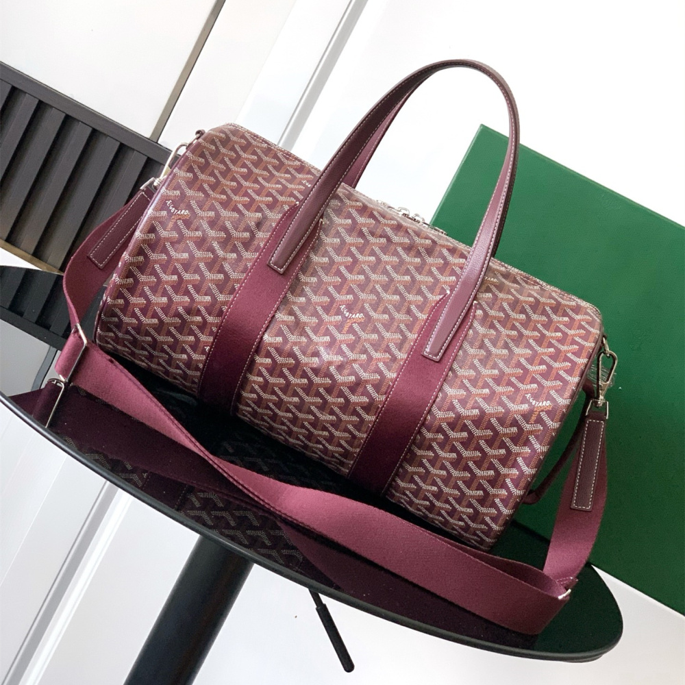 高仿Goyard*BARREL7運動手提旅行袋40朱紅免檢版
