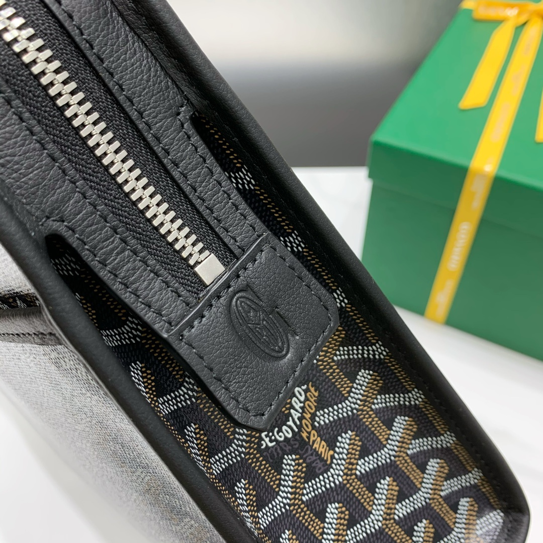 高仿Goyard*JOUVEM1多功能洗漱手拿包黑色大號免檢版