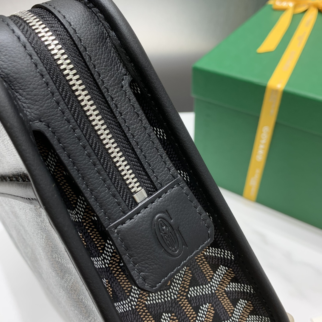 高仿Goyard*JOUVEN1多功能洗漱手拿包黑色小號免檢版