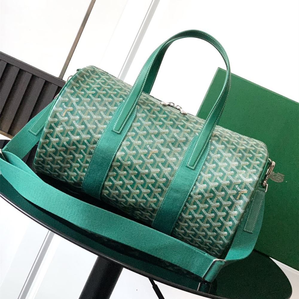 高仿Goyard*BARREL1運動手提旅行袋40綠色免檢版