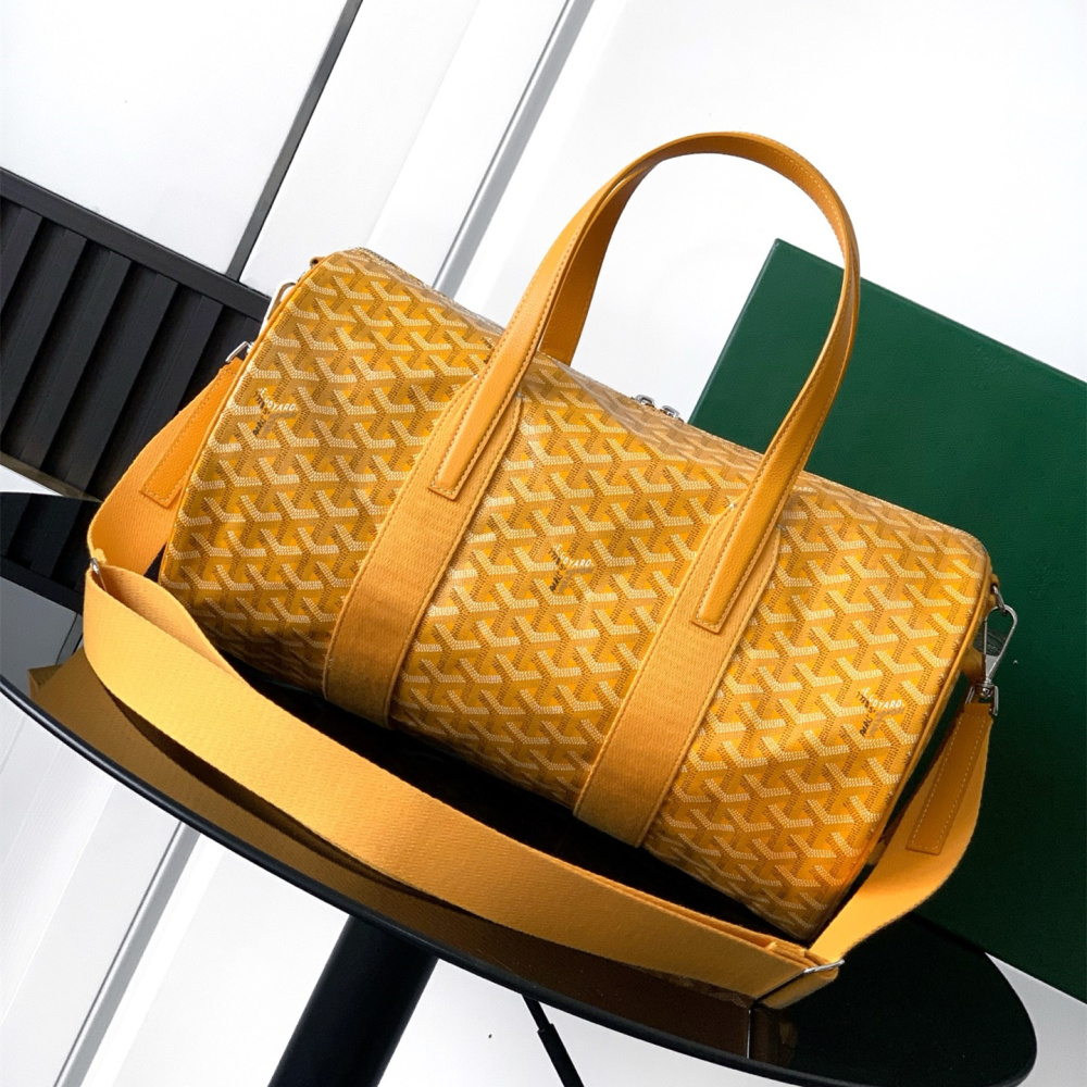 高仿Goyard*BARREL10運動手提旅行袋40黃色免檢版