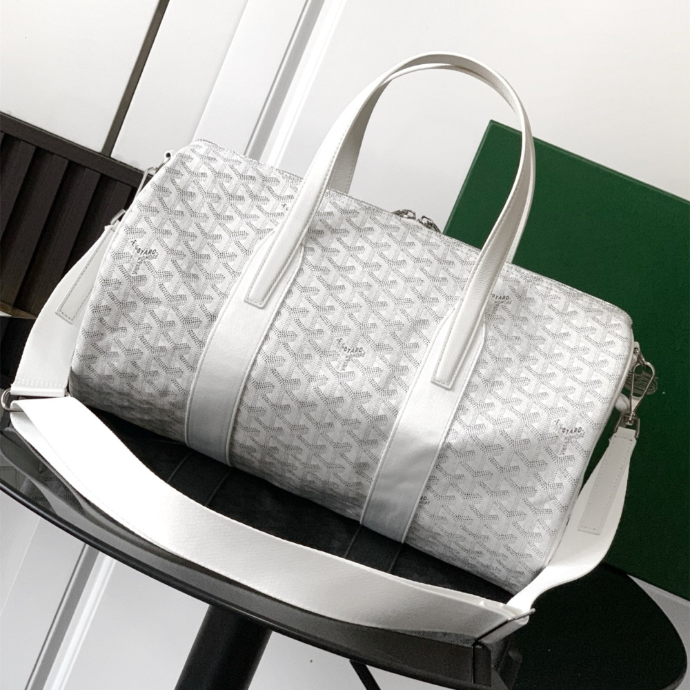 高仿Goyard*BARREL1運動手提旅行袋40白色免檢版
