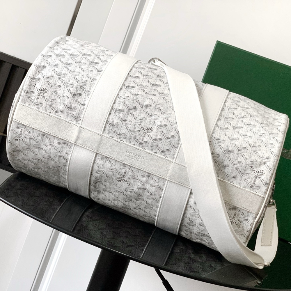 高仿Goyard*BARREL1運動手提旅行袋40白色免檢版