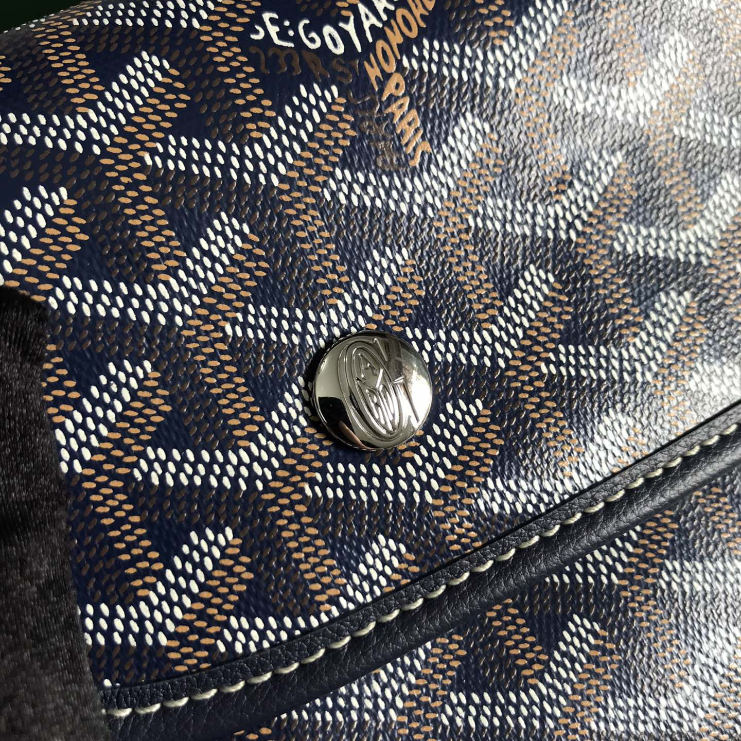 高仿Goyard*STLEGE2折疊雙肩背囊中號深藍免檢版