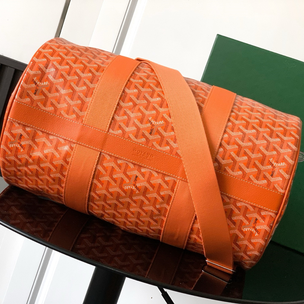 高仿Goyard*BARREL8運動手提旅行袋40橙色免檢版