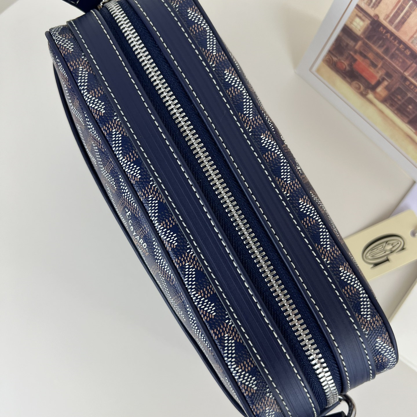 高仿Goyard*CAPVEP7相機郵差包深藍小號免檢版