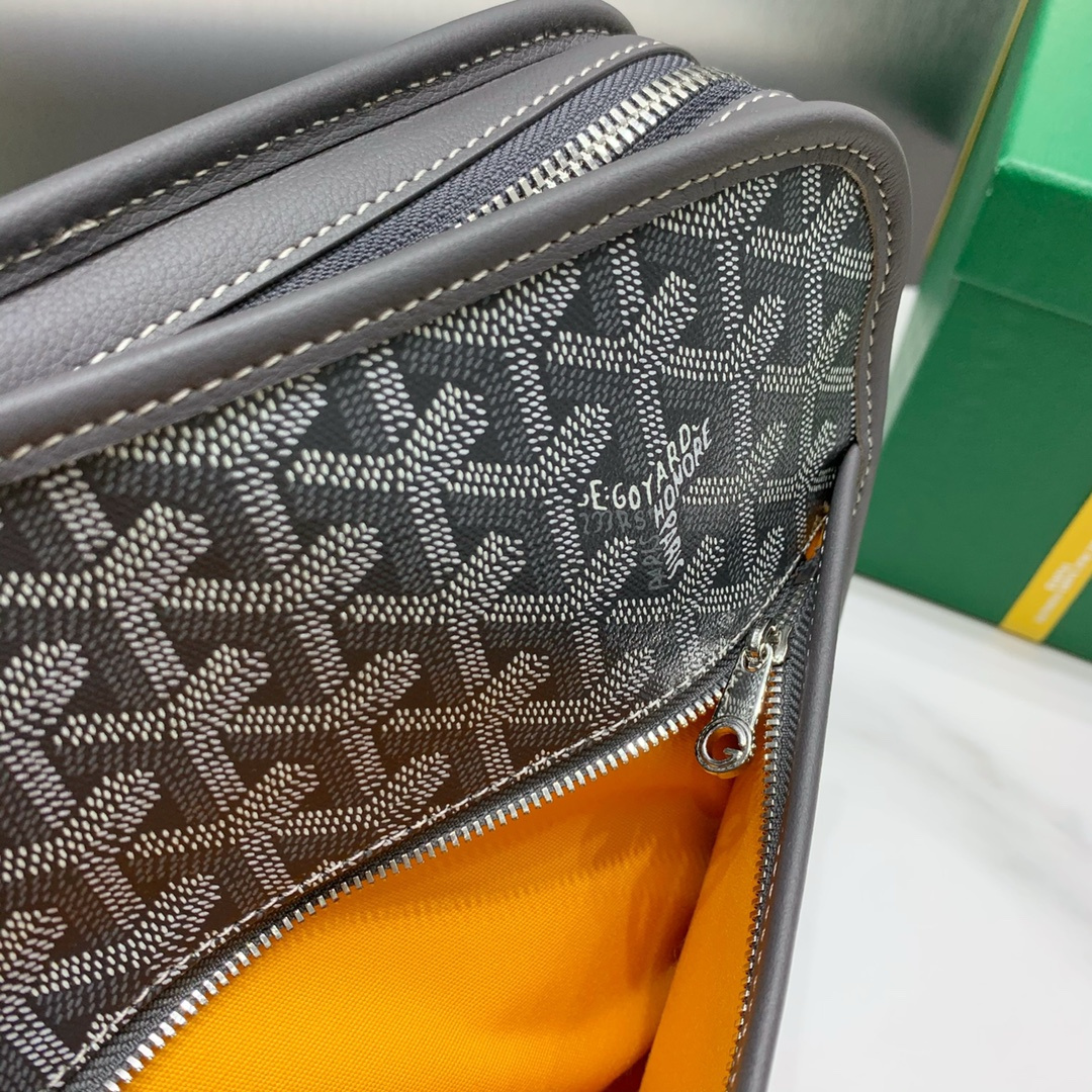 高仿Goyard*JOUVEM4多功能洗漱手拿包灰色大號免檢版
