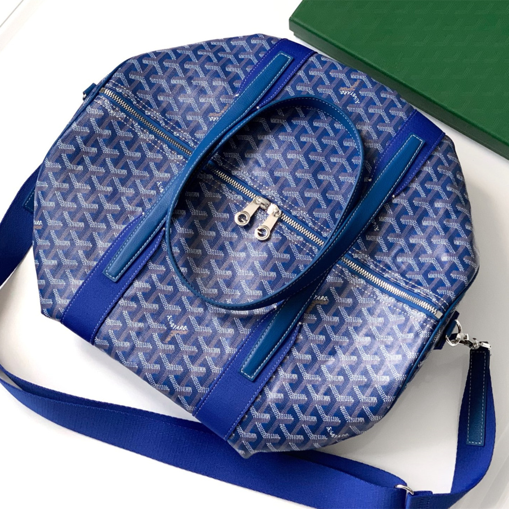 高仿Goyard*BARREL5運動手提旅行袋40藍色免檢版