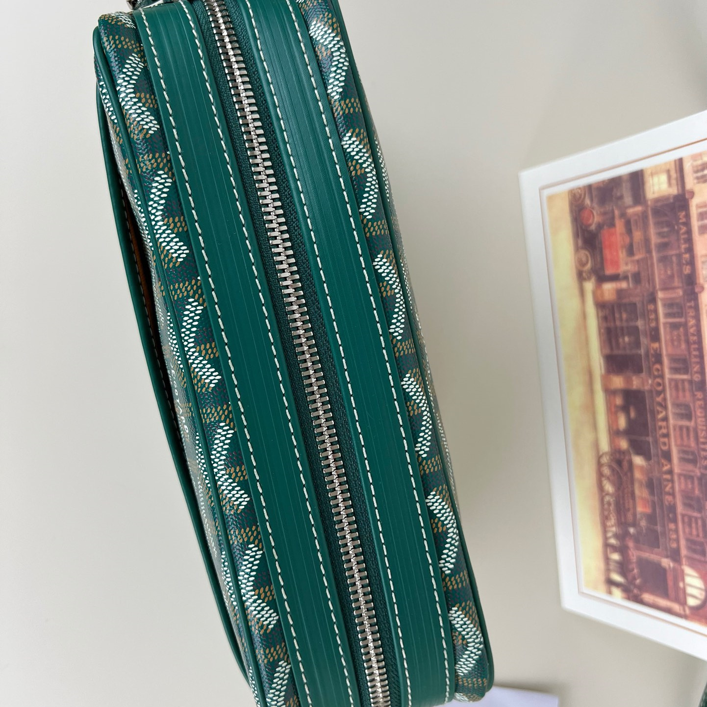 高仿Goyard*CAPVEP3相機郵差包綠色小號免檢版