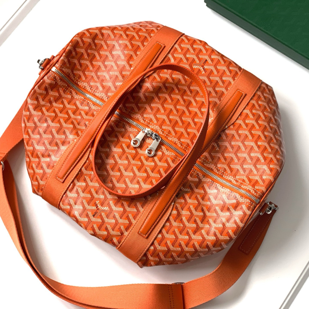高仿Goyard*BARREL8運動手提旅行袋40橙色免檢版