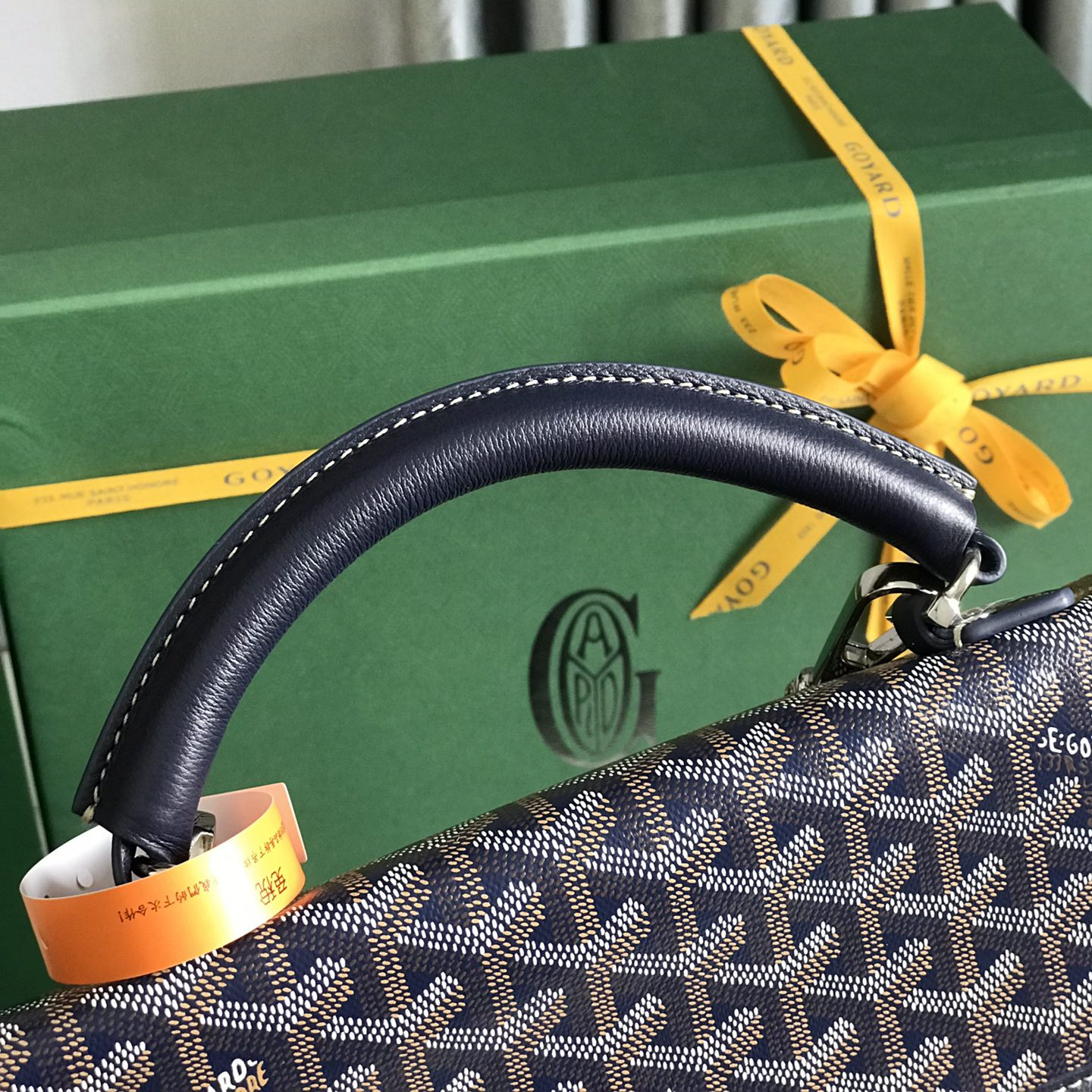 高仿Goyard*STLEGE2折疊雙肩背囊中號深藍免檢版