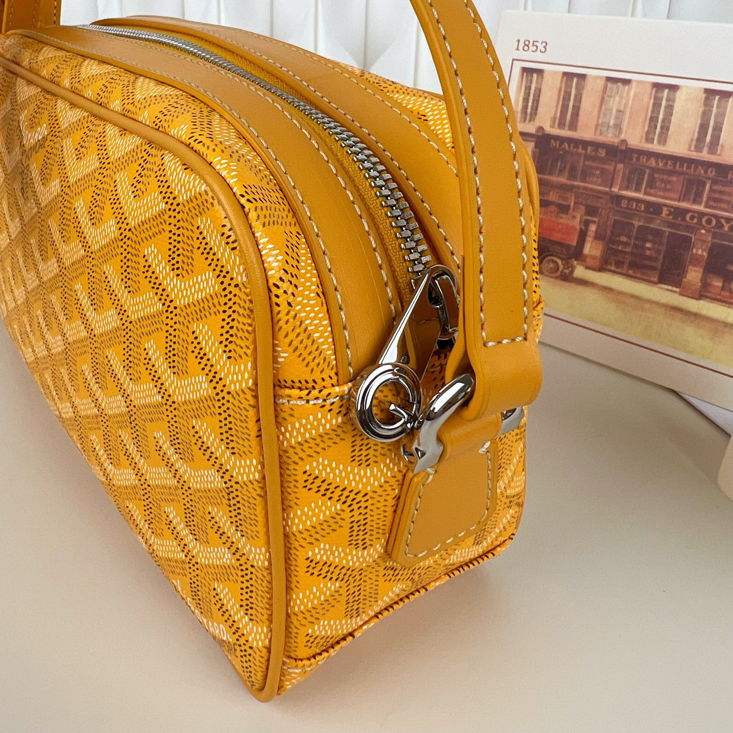 高仿Goyard*CAPVEP8相機郵差包黃色小號免檢版