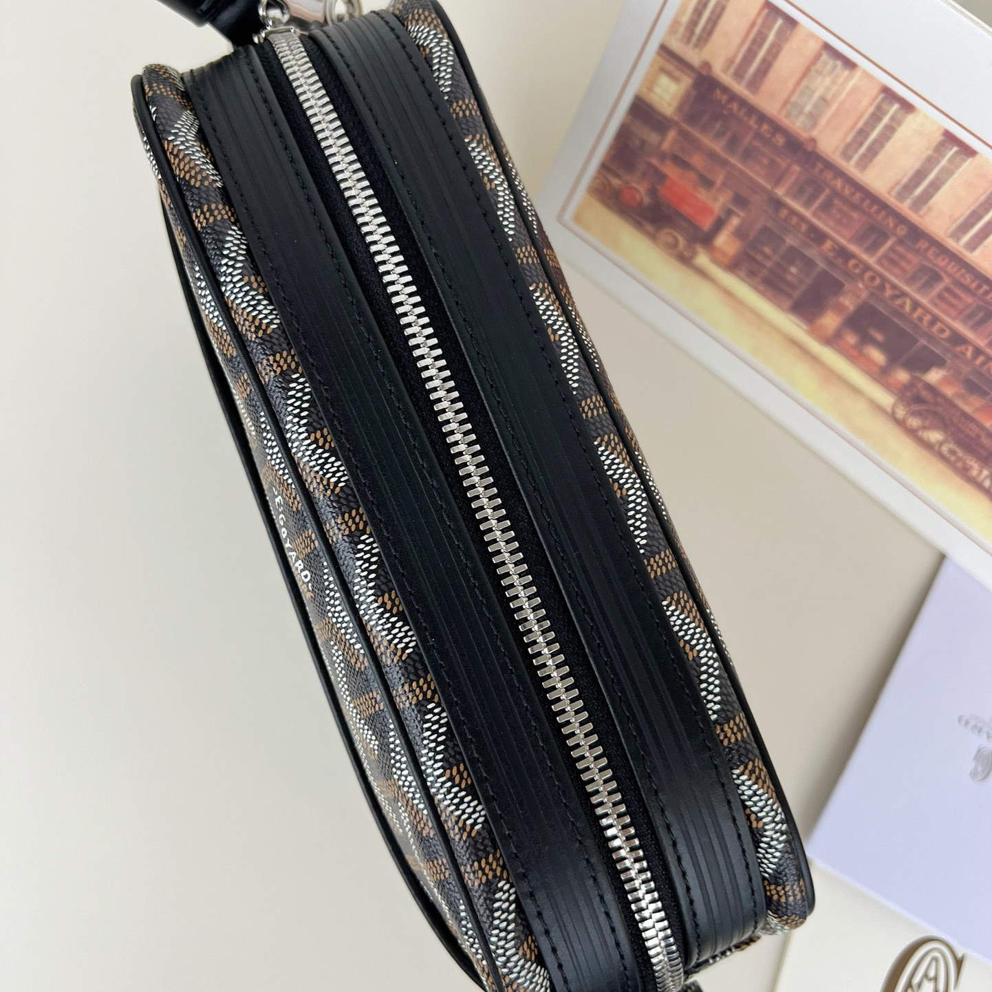 高仿Goyard*CAPVEP5相機郵差包黑色小號免檢版