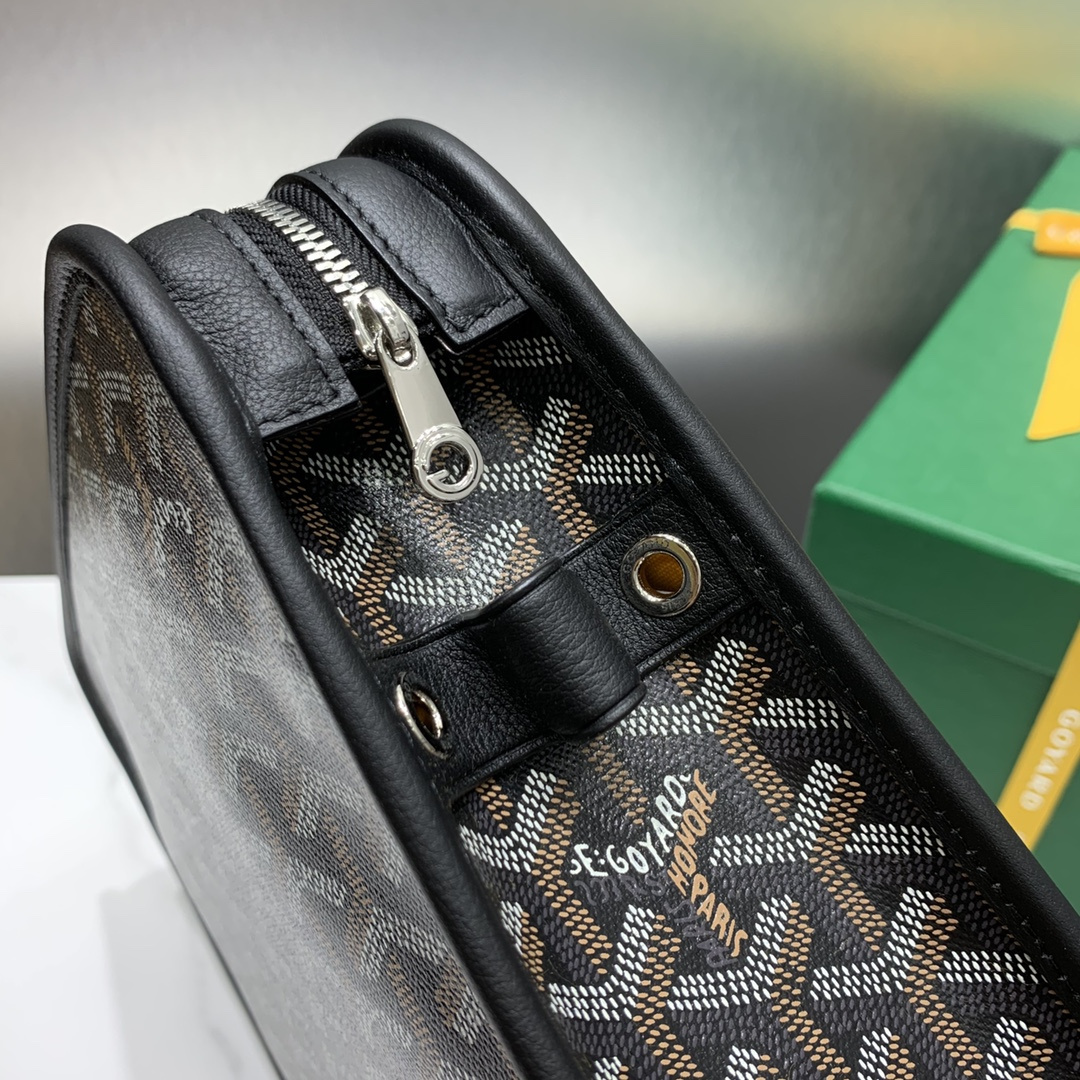 高仿Goyard*JOUVEN1多功能洗漱手拿包黑色小號免檢版