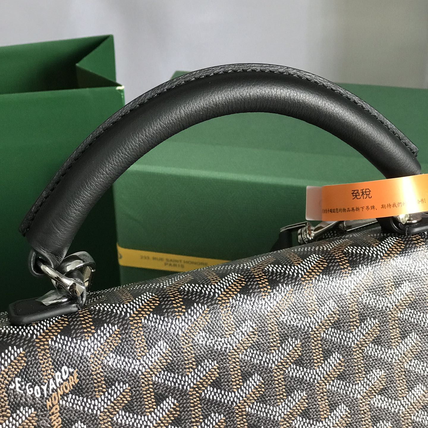 高仿Goyard*STLEGE3折疊雙肩背囊中號黑色免檢版